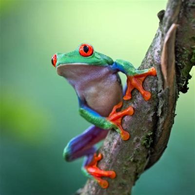  Red-Eyed Tree Frog: Can its mesmerizing gaze pierce through the dense Costa Rican rainforest canopy?